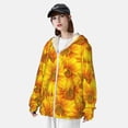 thumbnail image 5 of Goofa 3D Sunflowers Printed Women's UPF 50+ Sun Protection Hoodie Jacket Lightweight Long Sleeve Sun Shirt for Women with Pocket Hiking Outdoor-, 5 of 9
