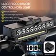 thumbnail image 3 of Juego de Luces Delanteras, Traseras y de Gas para Bicicleta, 9 LED, Recargables, con Bocina, Linterna y Accesorios para Bicicleta., 3 of 5