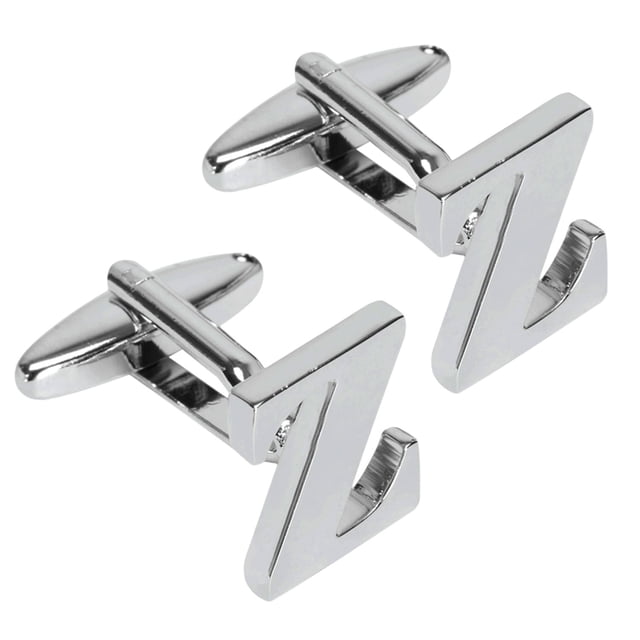 BodyJ4You 2PC Cufflinks Personalized Initials Letter Z Men's Button Shirt Business Gift