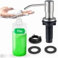 thumbnail image 2 of Soap Dispenser Stainless Steel For Kitchen Sink Brushed Nickel 500Ml Bottle Tube, 2 of 5