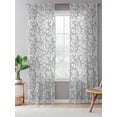 thumbnail image 5 of Sheer Curtains 84 Inches Long, Grey Spring Floral Semi Sheer Curtains Light Filtering Window Treatment, Farmhouse Flowers Elegant Pastoral Privacy Voile Drapes for Living Room Bedroom 52x84 Inch, 5 of 7