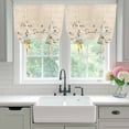 thumbnail image 4 of White Daisy Balloon Curtains 63 Inch Length for Living Room/Bedroom, Spring Floral Bees Elegant Pastoral Botanical Rod Pocket Privacy Door Curtains Decorative Tie Up Shade for Window 52"x63", 4 of 8