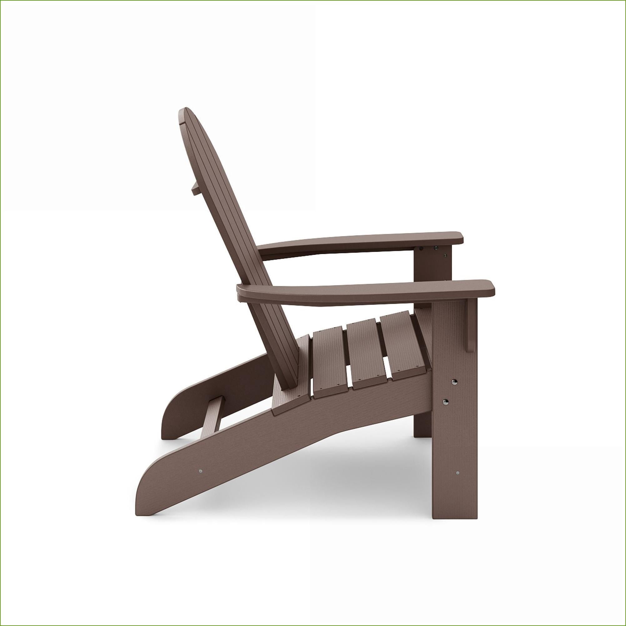 Outdoor Adirondack Chairs | Classic All-Weather for Patio, Pool, Garden, Deck | HDPE | Walnut Brown