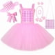 thumbnail image 2 of Vestido de tul de princesa Barbi de la película para niñas, traje de cuadros rosas para niña, disfraz de Barbi para fiesta de cumpleaños de Halloween, vestidos de tul, 2 of 5