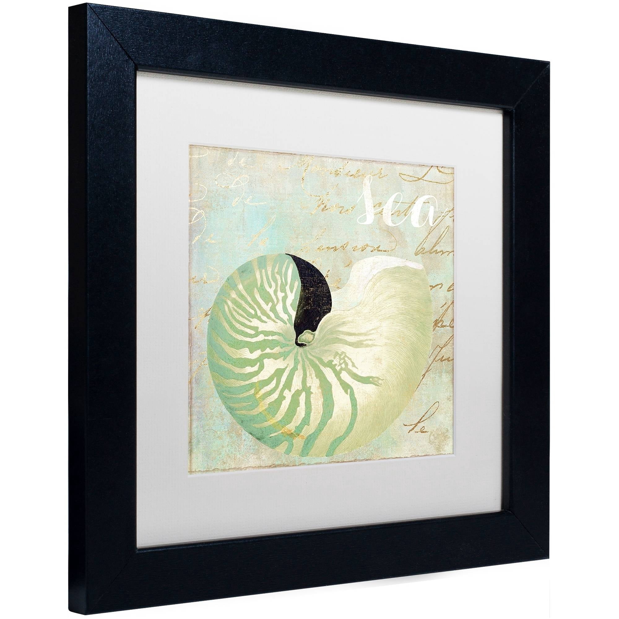 Trademark Fine Art "Turquoise Beach I" Canvas Art by Color Bakery White Matte, Black Frame