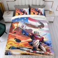 thumbnail image 4 of Pacificador Conjunto de sábanas temático, trío de piezas, cómodo y amigable con la piel, diseño único, regalo de decoración para el hogar para familiares, amigos y fans,140cm *210cm, 4 of 6