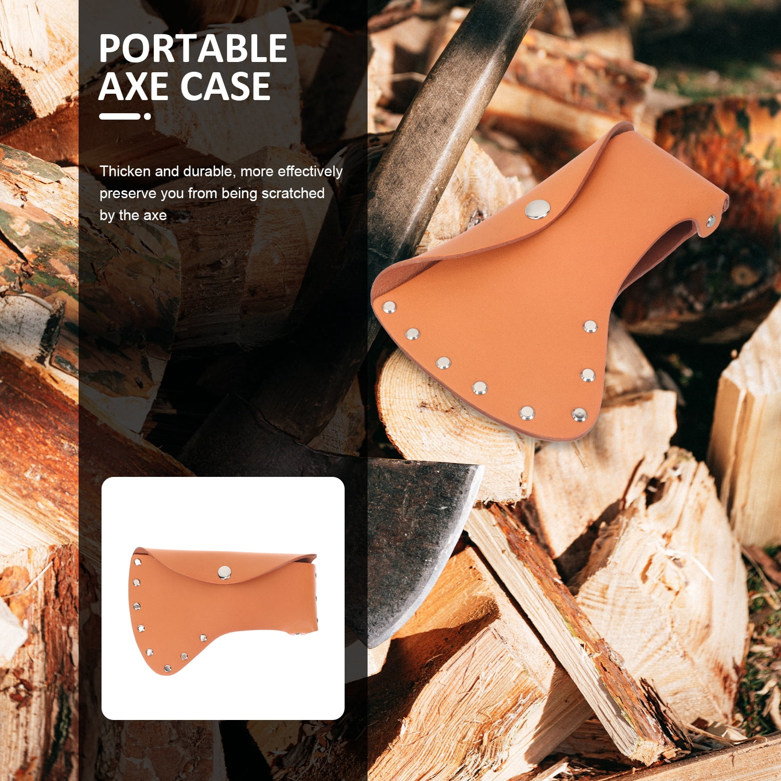 FOMIYES Hatchet Head Protect Cover Portable Orange Case for Safety 3Pcs