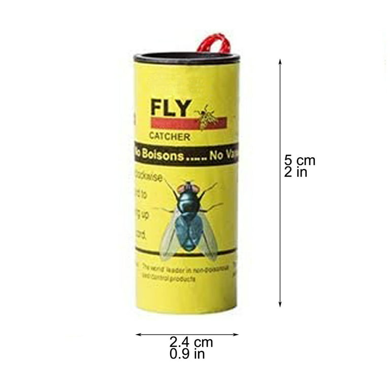 Wattne 16PCS Sticky Fly Strips, Fly Paper Strips Roll Hanging, Fly Tape Fly  Traps Ribbon, Fungus Gnat Mosquito Tape Fly Catcher Killer Indoor&Outdoor