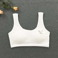 thumbnail image 2 of Girls Sports Bra Kids Girls Solid Wire Free Soft Stretchy Bralettes Training Bras Bralettes Teen Bra 10 Years-15 Years White, 2 of 5