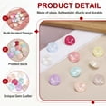 thumbnail image 3 of 50Pcs Pointed Back Rhinestones,  10mm Round Faceted Crystal Rivoli Rhinestone, Milky Pink, 3 of 6