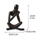 thumbnail image 2 of Estatua de figura de lectura abstracta - Decoración de estantería de resina, adorno de escritorio para oficina y hogar, regalo decorativo, 2 of 2