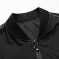 thumbnail image 5 of Leesechin Men's Sports Jacket Windbreaker Stand Collar Spring and Autumn Big and Tall Top Black M, 5 of 6