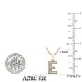 thumbnail image 5 of Dazzlingrock Collection 0.10 Carat (ctw) Round White Diamond Fancy Letter 'E' Initial Pendant 1/10 CT, 10K Rose Gold, 5 of 6