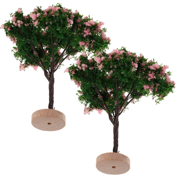 Soimiss 2Pcs Artificial Bonsai Tree Small Multi-colored Decoration Landscape Design for Home Decor