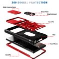 thumbnail image 3 of Allytechgroup Rugged Phone Case for Samsung Galaxy S25 Ultra 6.9", Full Protection Galaxy S25 Ultra Case with Screen Protector, Kickstand, Sliding Camera Cover, Car Mount Compatible, Red+Black, 3 of 10
