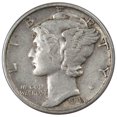 thumbnail image 1 of 1943 Mercury Dime XF EF Extremely Fine 90% Silver 10c US Coin Collectible, 1 of 2