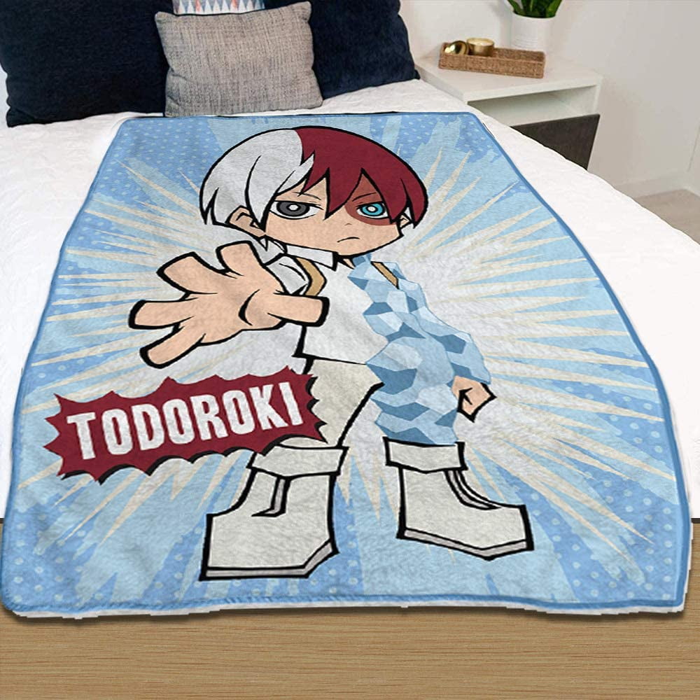 My Hero Academia Shoto Todoroki Chibi Blanket [Sky Blue 46"x60"] MHA