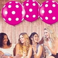 thumbnail image 6 of PMU Premium Latex Balloons-Jumbo Size Balloons for Birthdays,Wedding Parties, Baby Shower,Indoor & Outdoor Party Events & Decoration Supplies-Made in USA,36 Inch Magenta W/ White Polka Dots,Pkg/1, 6 of 7