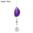 thumbnail image 2 of Ornament for window hanging crystal prism ball rainbow maker garden window with natural agate, 2 of 5