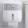 thumbnail image 3 of pitrice Toilet Paper Holders Double Layer Storage Rack Pumping Toilet Paper Box Hand Carton Toilet Tissue Box Punch Free, 3 of 8