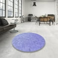 thumbnail image 4 of Ahgly Company Machine Washable Indoor Rectangle Transitional Light Slate Blue Area Rugs, 5' x 8', 4 of 7