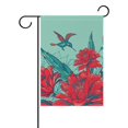 thumbnail image 1 of EREHome Rouge Fleurs et Colibris Polyester Drapeau de Jardin Drapeau Extérieur Fête Décoration de Jardin 28x40 Pouces, 1 of 1