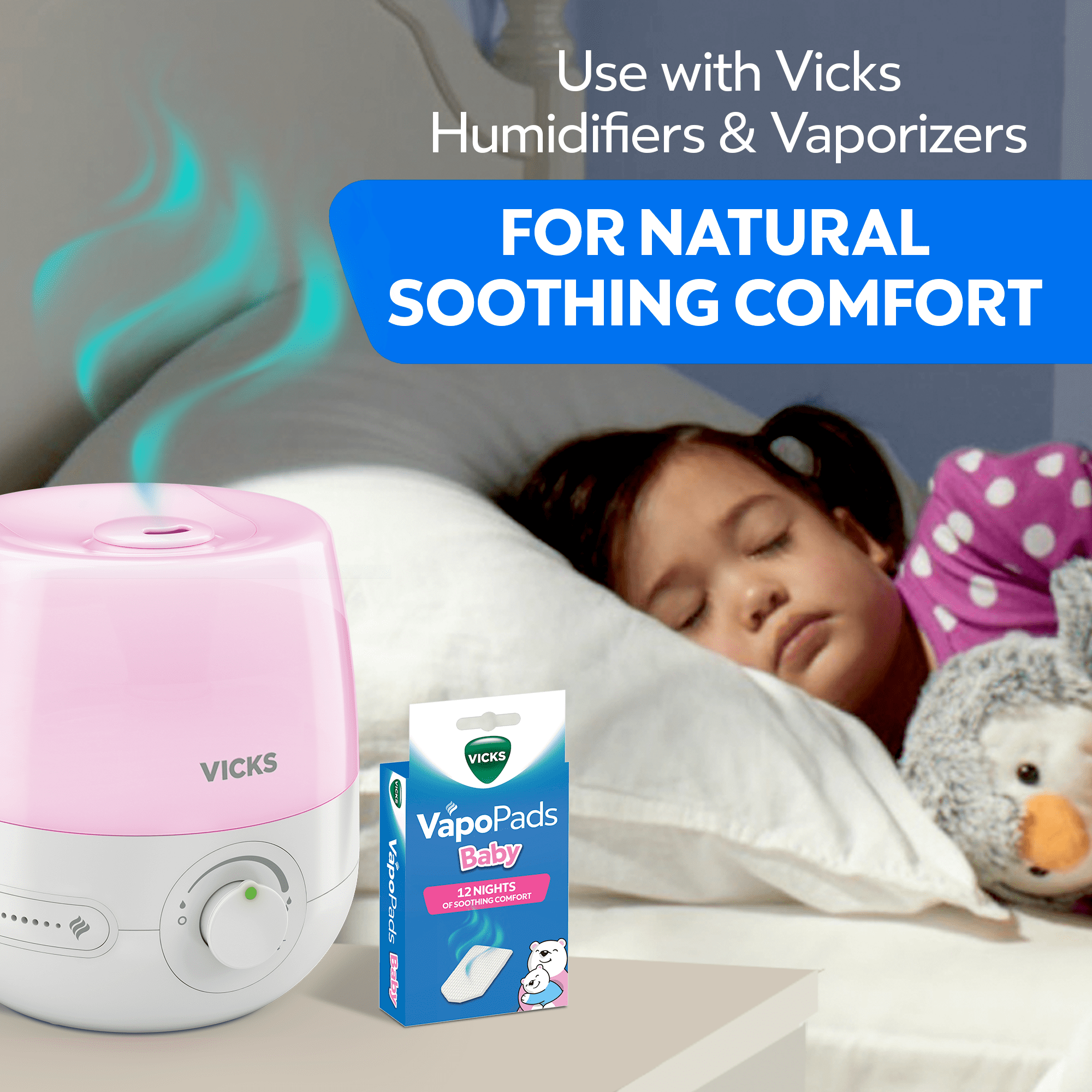 Vicks Baby Soothing Eucalyptus Lavender VapoPads, 12 Pack