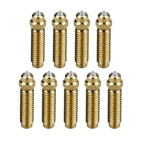 3D Printer Nozzles Kit for Elegoo Centauri Carbon 9pcs Centauri Hot-end Centauri hot-end Brass bimetal Nozzle High Temperature and Wear Resistant 3D Printer Extruder Hotend Nozzle Accessories$$Other