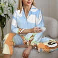thumbnail image 6 of Netaao Bluey for Pajamas Set Long Sleeve Sleepwear Womens Button Down Nightwear Pj Sets for Sleeping-Medium, 6 of 7
