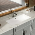 thumbnail image 5 of 28"x14" Ceramic Undermount Sink With Overflow - White, Stain-, Sleek For Bathroom, Office, Modern Bathroom Undermount, Overflow, Stain Home, , Office, 5 of 5