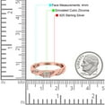 thumbnail image 4 of Rose Tone, Simulated Cubic Zirconia Size-10 Crisscross Band Wedding Ring 925 Sterling Silver, 4 of 7