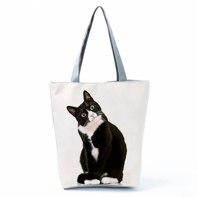 Bolso De Hombro TANGJMXG Con Estampado De Gato Bolso De Mano De Gran Capacidad