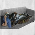 thumbnail image 6 of Rainforest Soft Flannel Fleece Throw Blanket, Pongour Waterfall Exotic Natural Beauty Landscape Mountain Rocks Print, Cozy Plush for Indoor and Outdoor Use, 50" x 60", White Blue, by Ambesonne, 6 of 6