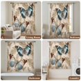 thumbnail image 6 of Vintage Teal Butterfly Sheer Curtains 45 Inches Long, Vintage Brown Tree Branch Light Filering Curtains, Breathable Simi Curtain Privacy Drapes for Kitchen Bathroom Lightweight Small Window Treatment, 6 of 9