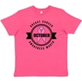 thumbnail image 3 of Inktastic October Breast Cancer Awareness Month Badge Youth T-Shirt, 3 of 5
