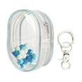 thumbnail image 2 of MERIGLARE Mini PVC Doll Bag Carrying Case, Clear Figure Display Bag with Keychain, Zipper Closure Doll Pouch for Mini Figure Blue Round, 2 of 7