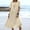 *Khaki, variant on ClodeEU Women's Linen Blend Short Sleeve Crewneck Loose Fit Dress ,Solid Color Casual Midi Dress Black,Womens Plus XXXXXL