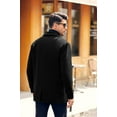 thumbnail image 5 of Sherrylily Men Pea Coat Double Breasted Winter Fashion Trench Coats, 5 of 6