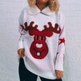 thumbnail image 2 of Fall Sweaters for Women 2022 Trendy Christmas Tree Thickened Womens Casual Print Long Sleeve Round Neck Pullover Sweater Top Women Cardigans Sweater Hoodies Clearance Sale, 2 of 5