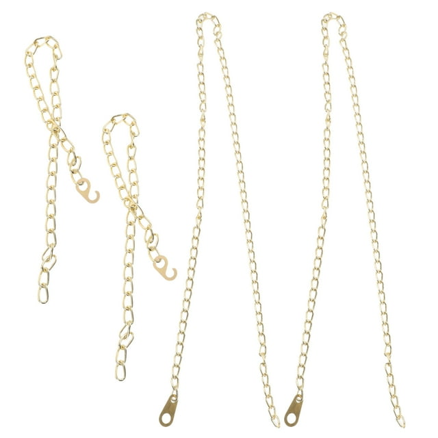 HEATSHAKING 4Pcs Decorative Gold Clock Weight Chain for Mechanical and Grandfather Clock DIY Repair