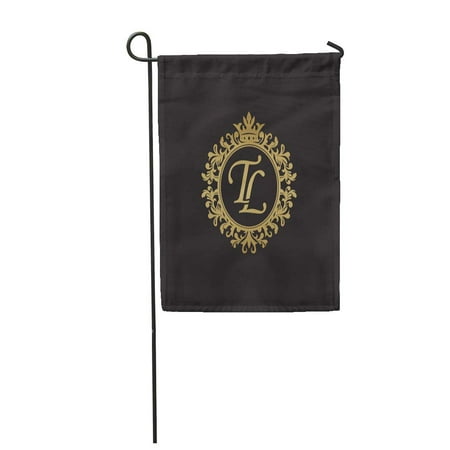 Nudecor Letter Tl Initial Luxury Monogram Abstract Antique Black