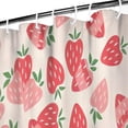 thumbnail image 3 of Strawberry Plants Fruit Light Pink Pattern Shower Curtain 36"x72" ,Bathroom Decorative Shower Curtains Set with 12 Hooks,Modern Waterproof Washable Shower Curtain, 3 of 6