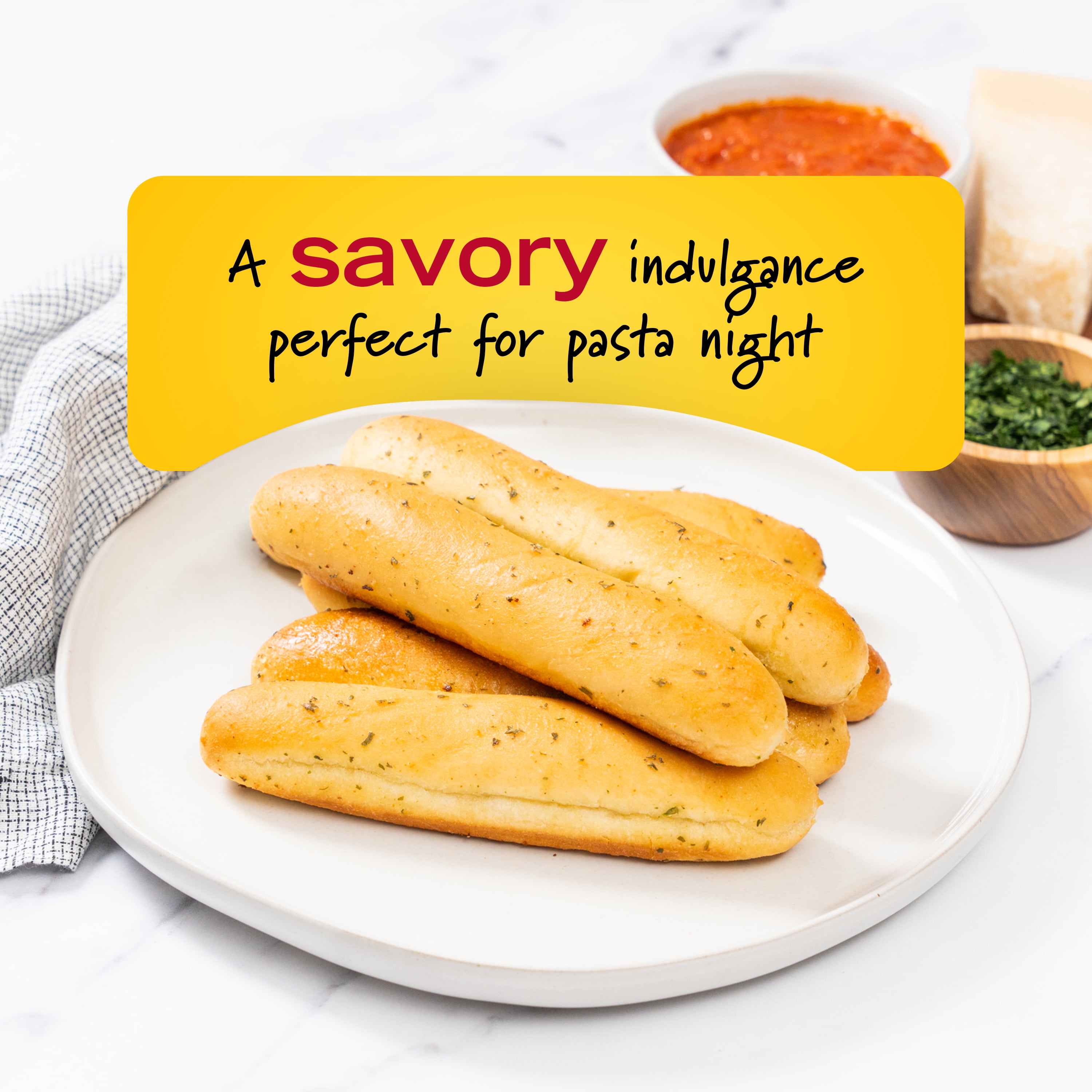 New York Bakery Real Garlic Breadsticks, 10.5 oz (6 Count), Frozen