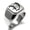 Silver, variant on Stainless Steel Letter V Initial Old English Monogram Engraved Engraved Square Flat Top Biker Style Polished Signet Ring