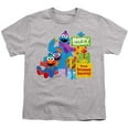 thumbnail image 2 of Sesame Street Happy Holidays Gifts With Elmo, Grover, Cookie Kids T Shirt for Youth Boys and Girls, Athletic Heather, Large, 2 of 5