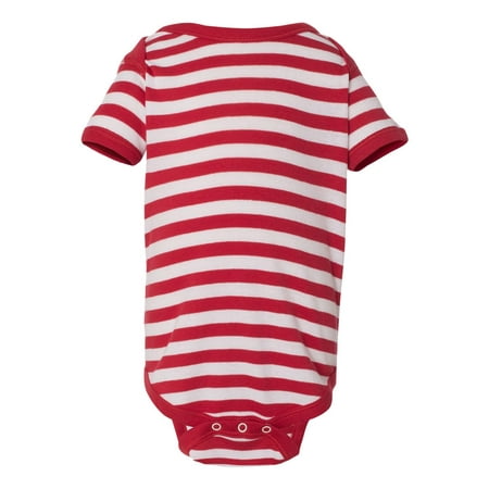 

Gravity Threads Infant Baby Rib Bodysuit - Red/White/Red Stripe - 24M