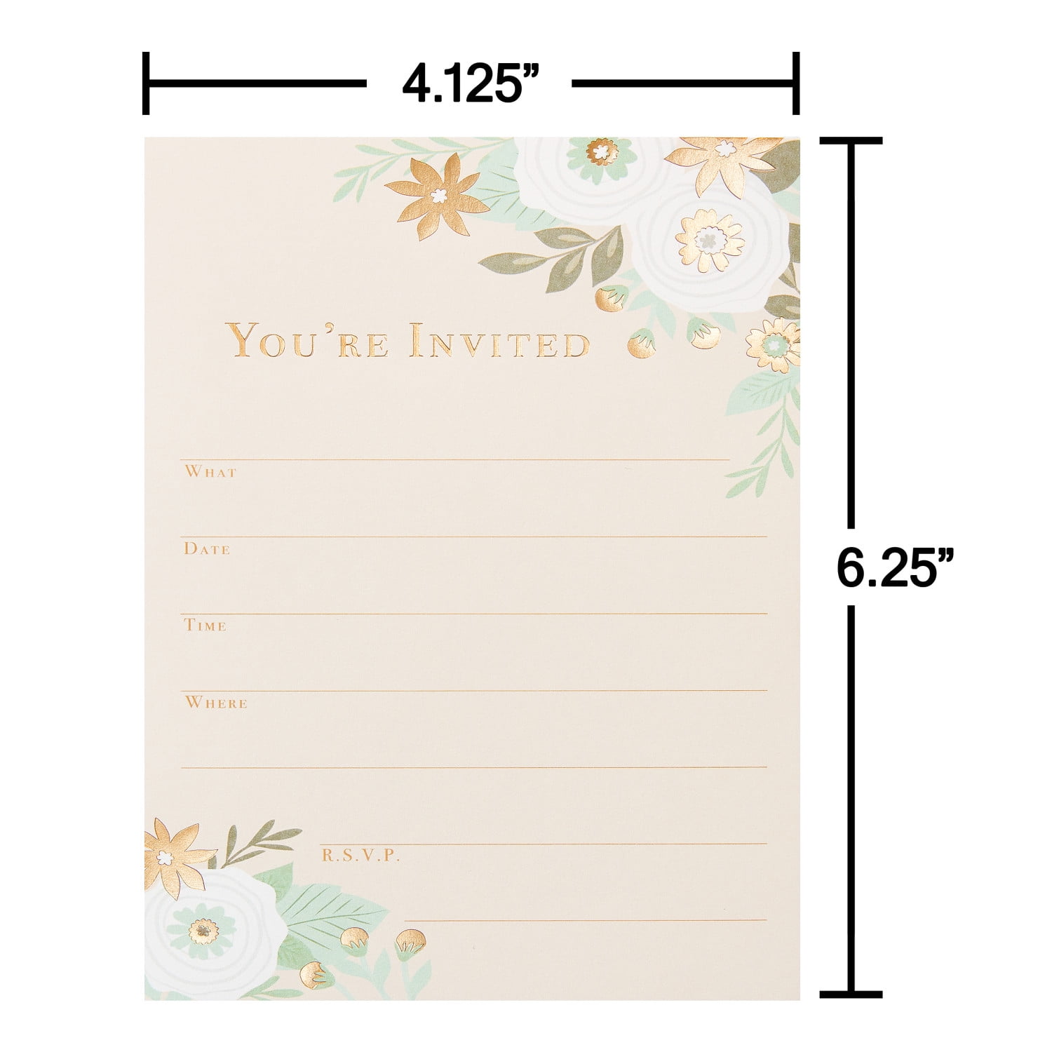 American Greetings Floral Invitations with Envelopes, You're Invited (10-count)