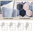 thumbnail image 3 of Navy Blue Grey Kitchen Window Curtains, Swag Curtains Valance for Bedroom Living Room Bathroom, Modern Abstract Art Geometric Rod Pocket Window Treatment Curtain Block Drapes 2 Panels 36"x36", 3 of 9