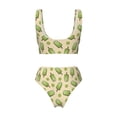 thumbnail image 5 of Daiia Kiwi Ice Cream Women's Bikini Set Two Piece Swimsuit High Waisted Bikini Adjustable Straps Bikini Perfect for Beach, Pool, and Summer Vacation-X-Large, 5 of 9