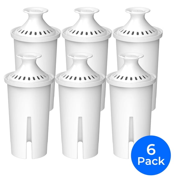 AQUA CREST Water Pitcher Filters Replacement for Brita®Water Filter, Pitchers and Dispensers, Classic OB03, Mavea® 107007, and More, NSF Certified , 1 Year Filter Supply (5 1 pack)